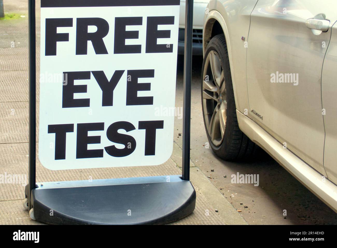 poster del test oculare gratuito Foto Stock