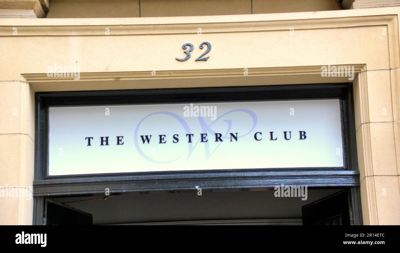 The Western Club 32 Royal Exchange Square, Glasgow G1 3AB Foto Stock