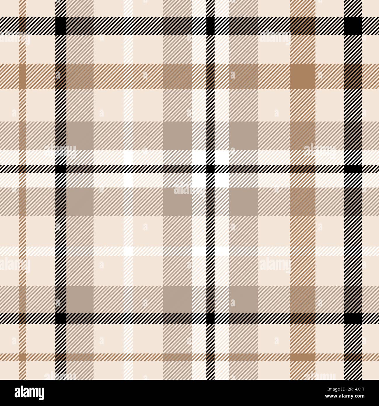 Motivo senza giunture. Ripetizione del colore neutro del tartan. Verificare la progettazione delle stampe. Ripetuto flanella scozzese. Tessuto Madras. Disegno astratto di lana Illustrazione Vettoriale