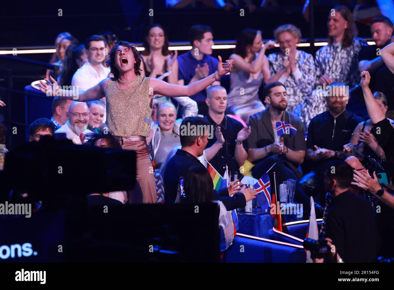 Zagabria, Croazia. 11th maggio, 2023. Atmosfera durante la semi-finale Eurovision 2023 2 alla Liverpool Arena di Liverpool, Inghilterra, il 11 maggio 2023. Foto: Sanjin Strukic/PIXSELL Credit: Pixsell/Alamy Live News Foto Stock