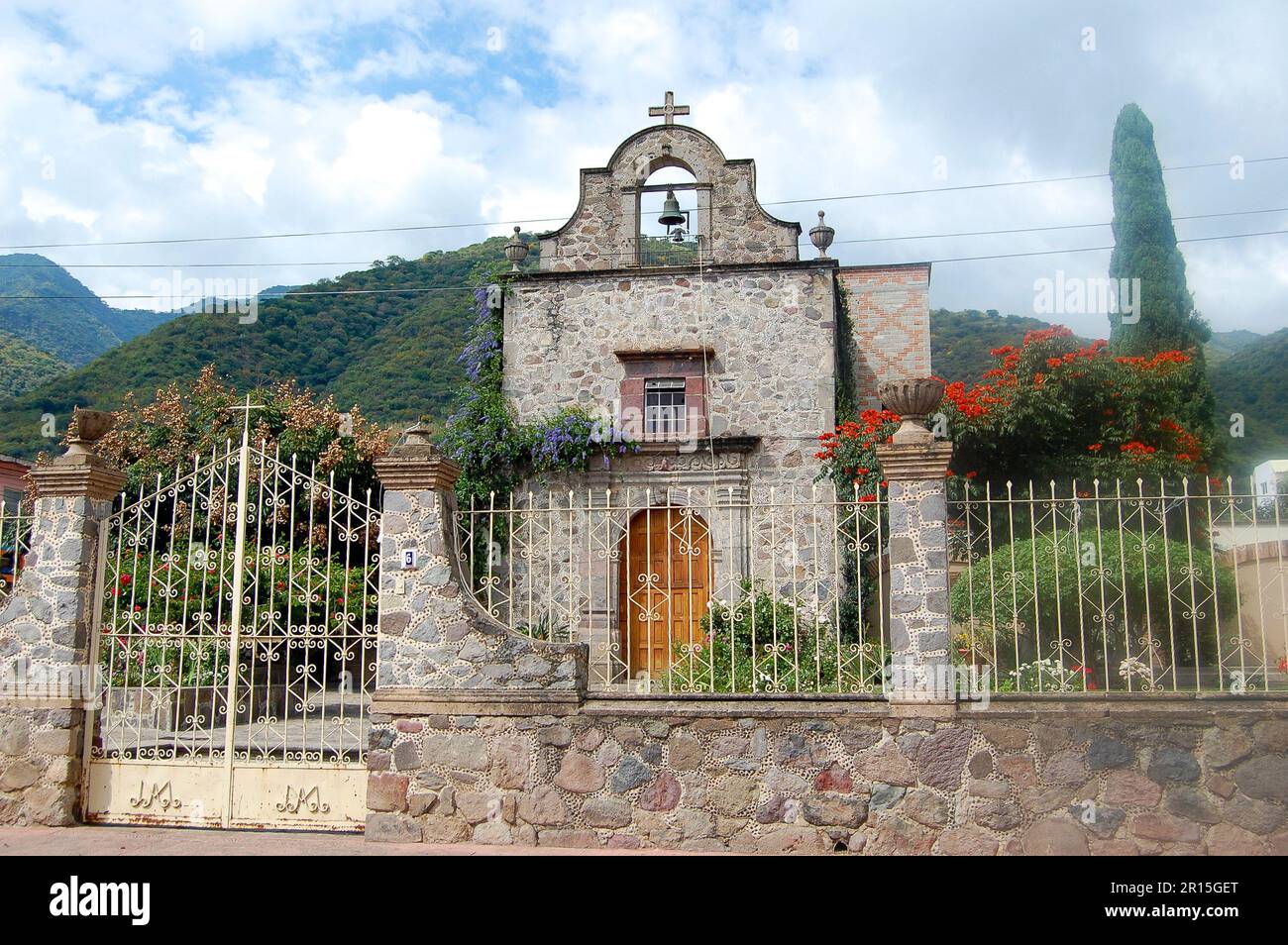 Chuch nel lago Chapala, Messico Foto Stock