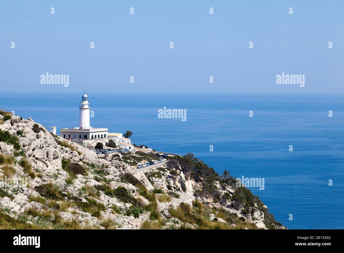 Faro a Capo Formentor Foto Stock