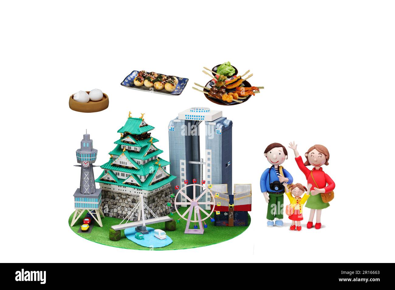 Osaka destinazione turistica artigianato e cucina tradizionale e famiglia Foto Stock