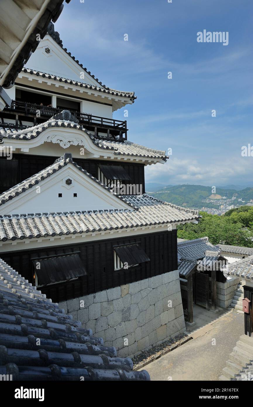 Il Castello di Matsuyama e Foto Stock