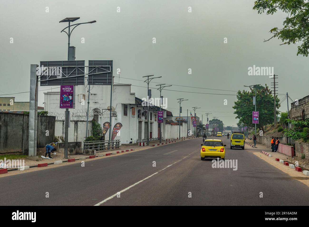 Traffico a Kinshasa, Repubblica Democratica del Congo Foto Stock