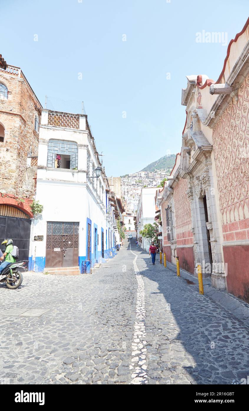 Il Pueblo Magico di Taxco, Guerrero, che è salito a rilievo nel 18th ° secolo, è una delle città più panoramiche del Messico Foto Stock