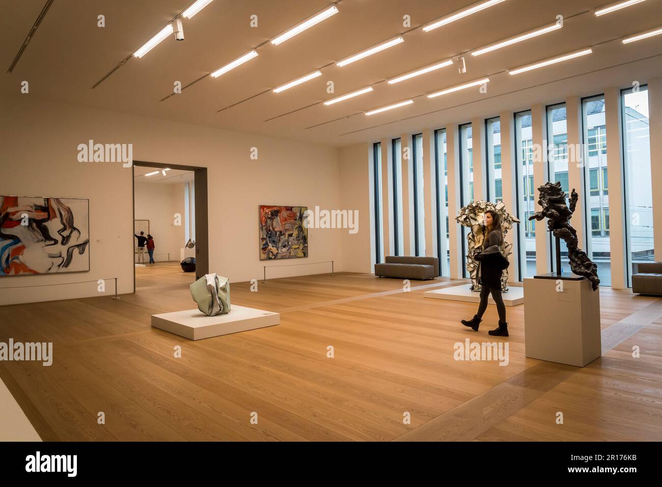 Pittura e scultura contemporanea nella Kunsthaus, Museo d'Arte, nuovo edificio, Zurigo, Svizzera Foto Stock