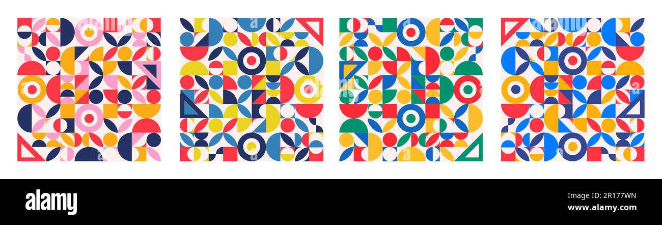 Set di poster geometrici astratti Illustrazione Vettoriale