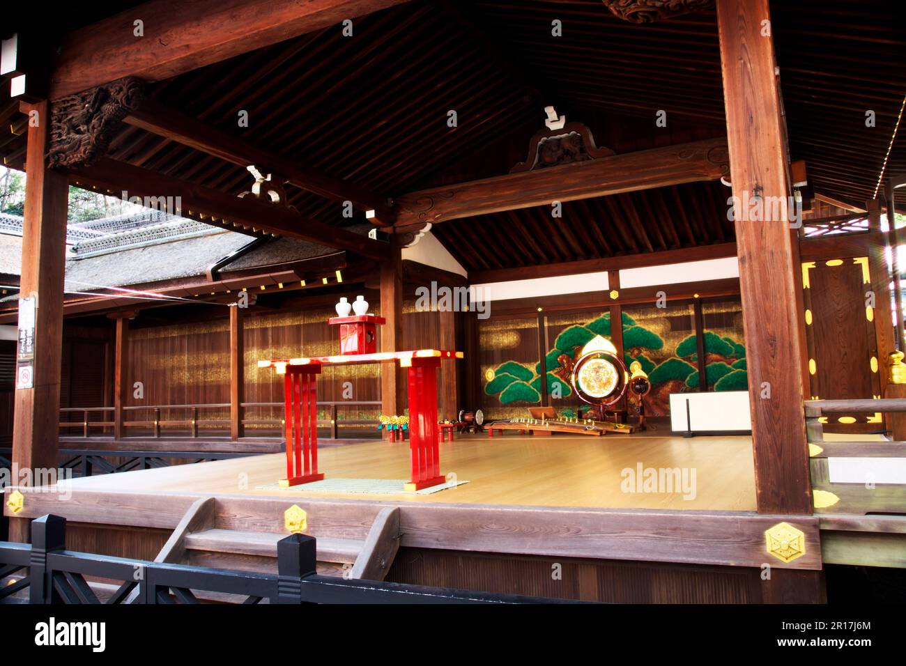 Il palcoscenico Noh di Fushimi Inari-Taisha Foto Stock