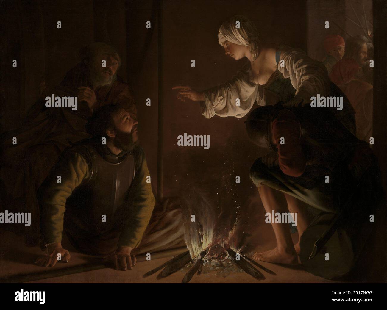 La negazione di San Pietro Data: 1626/1629 artista: Hendrick ter Brugghen olandese, 1588-1629 Foto Stock