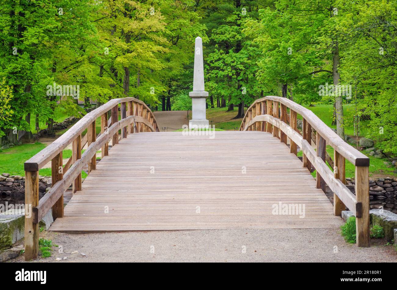 Parco storico nazionale di Minute Man in Massachusetts Foto Stock