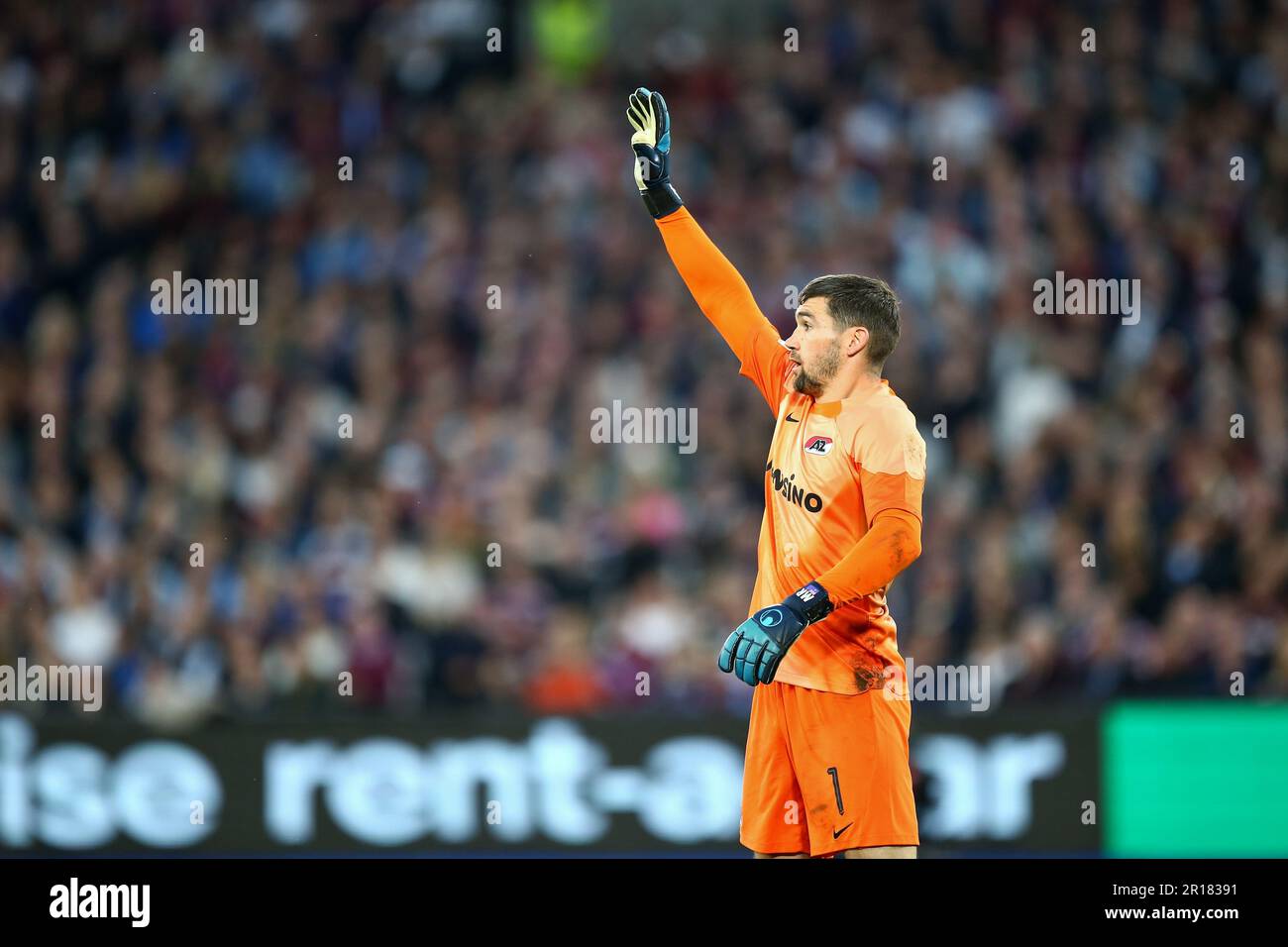 Londra, Regno Unito. 11th maggio 2023. Matt Ryan di AZ Alkmaar durante la partita di calcio di West Ham United contro AZ Alkmaar, UEFA Europa Conference League, Londra, Londra, Regno Unito. Credit : Michael Zemanek Credit: Michael Zemanek/Alamy Live News Foto Stock