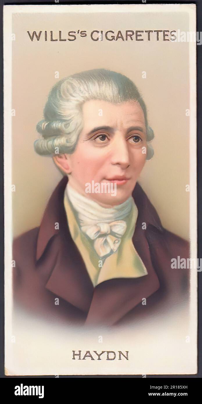 Joseph Haydn - carta da sigarette d'epoca Foto Stock