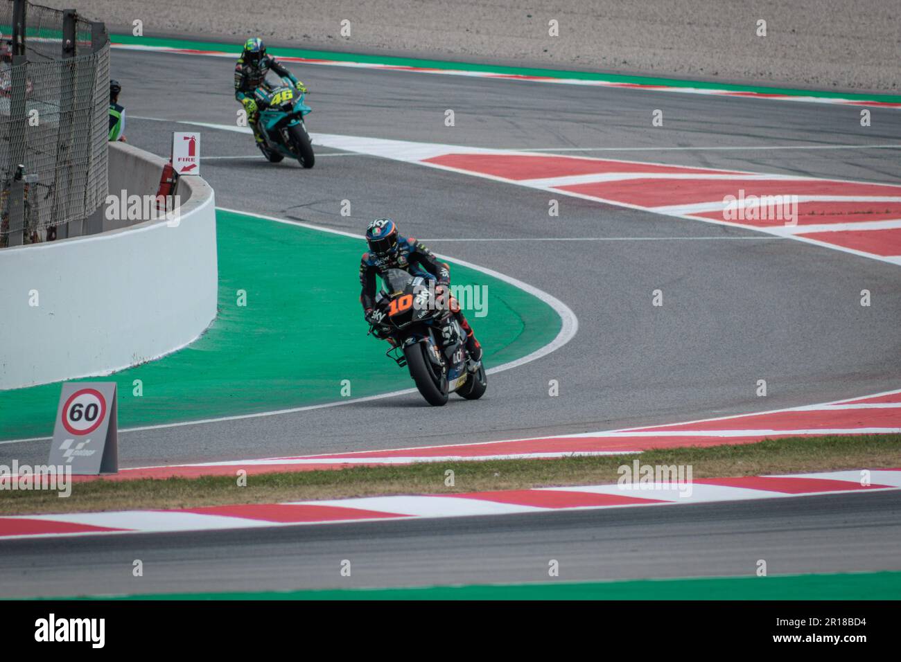 MONTMELLO, SPAGNA-4 GIUGNO 2021: Luca Marini sul suo GP #10 Ducati Desmosedici (Sky VR46 Team), Campionato del mondo MotoGP 2021 Foto Stock