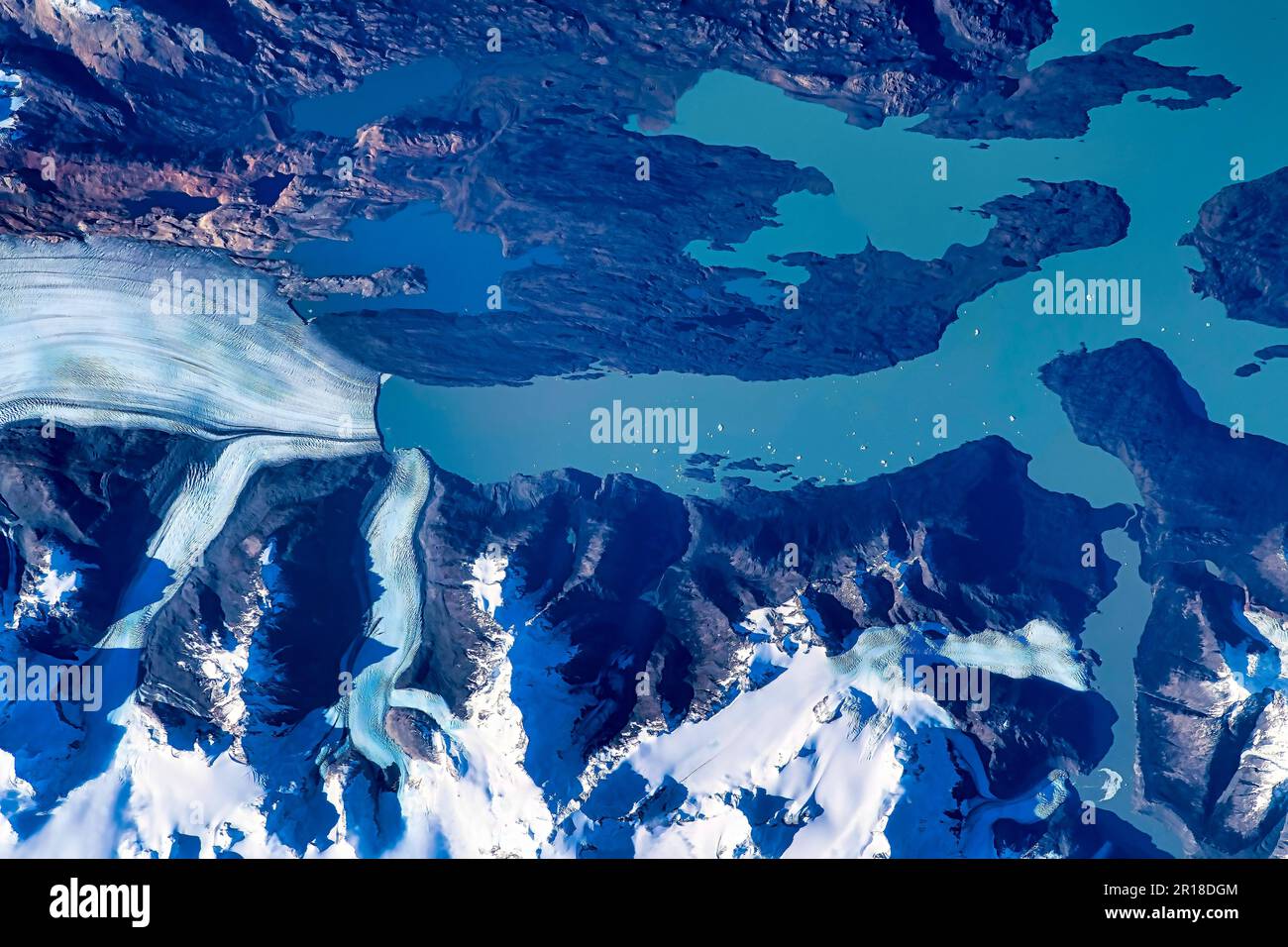 Bellezza del pianeta Terra. Ottimizzazione digitale. Elementi della NASA Foto Stock