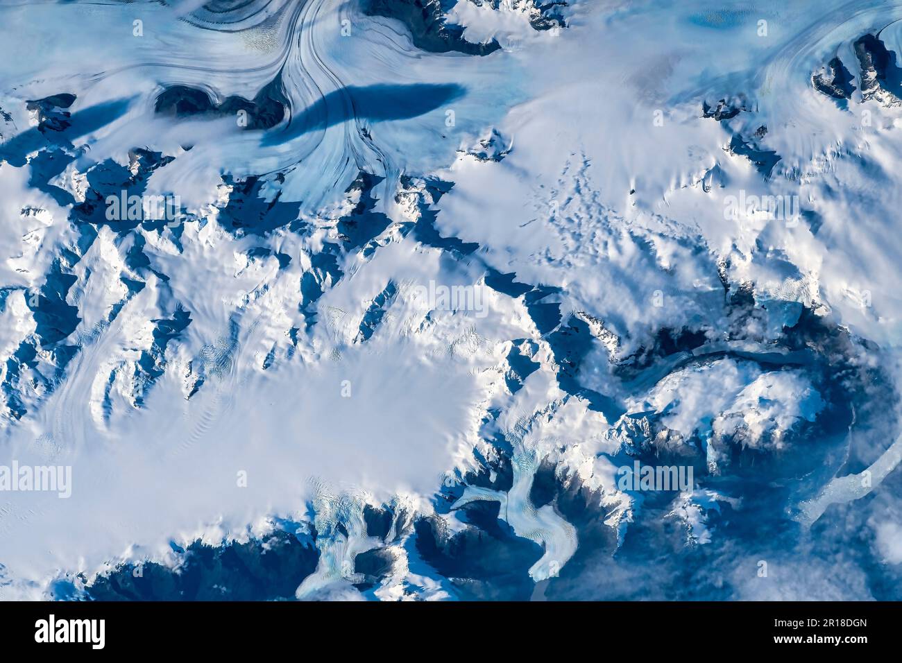 Bellezza del pianeta Terra. Ottimizzazione digitale. Elementi della NASA Foto Stock