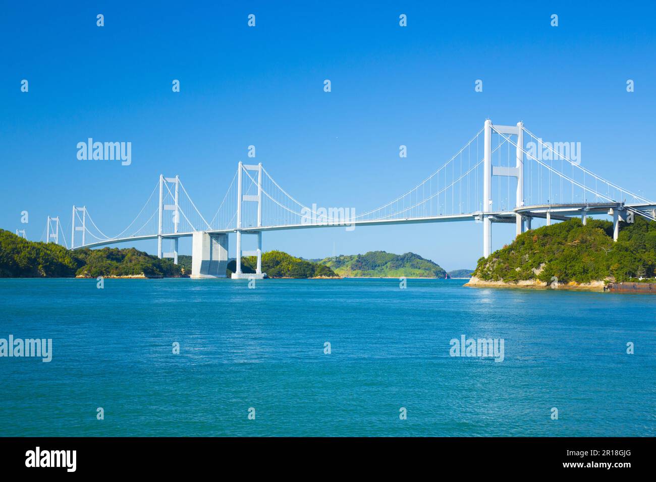 Kurushima Strait Ponte di Shimanami Kaido Foto Stock