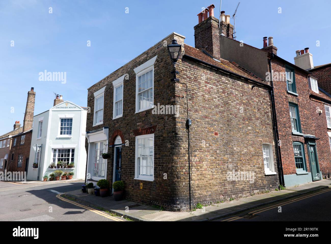 Vista del Dolphin Cottage, 164 Sandown Road, Deal, Kent Foto Stock