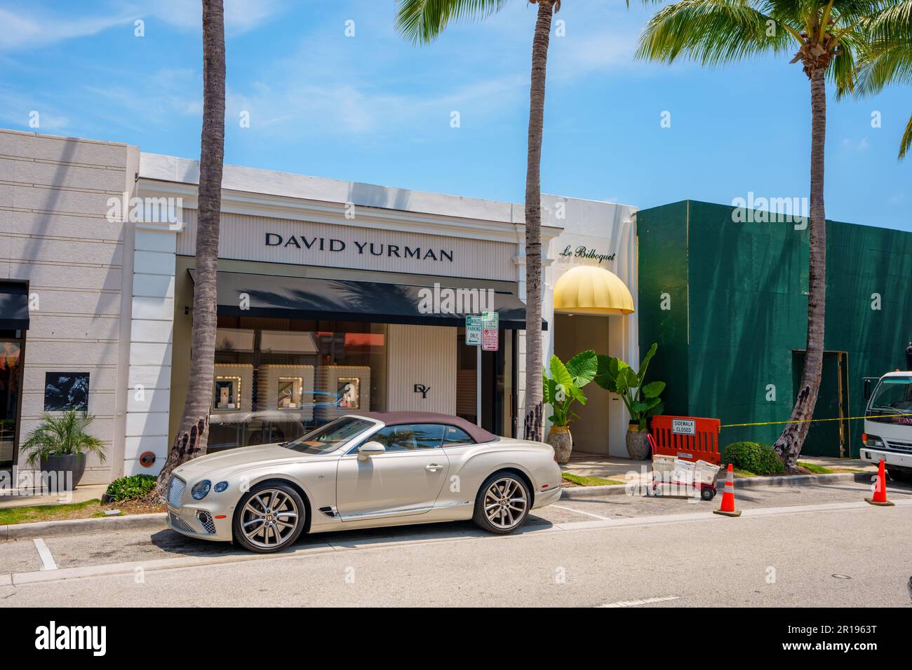 Palm Beach, Florida, USA - 11 maggio 2023: David Yurman su Worth Avenue Palm Beach Foto Stock