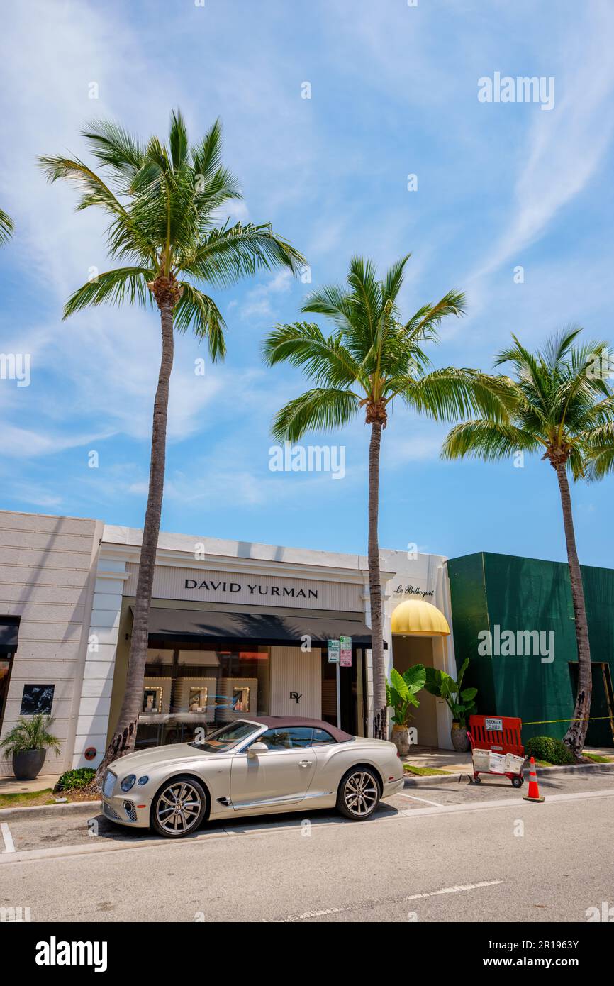 Palm Beach, Florida, USA - 11 maggio 2023: David Yurman su Worth Avenue Palm Beach Foto Stock