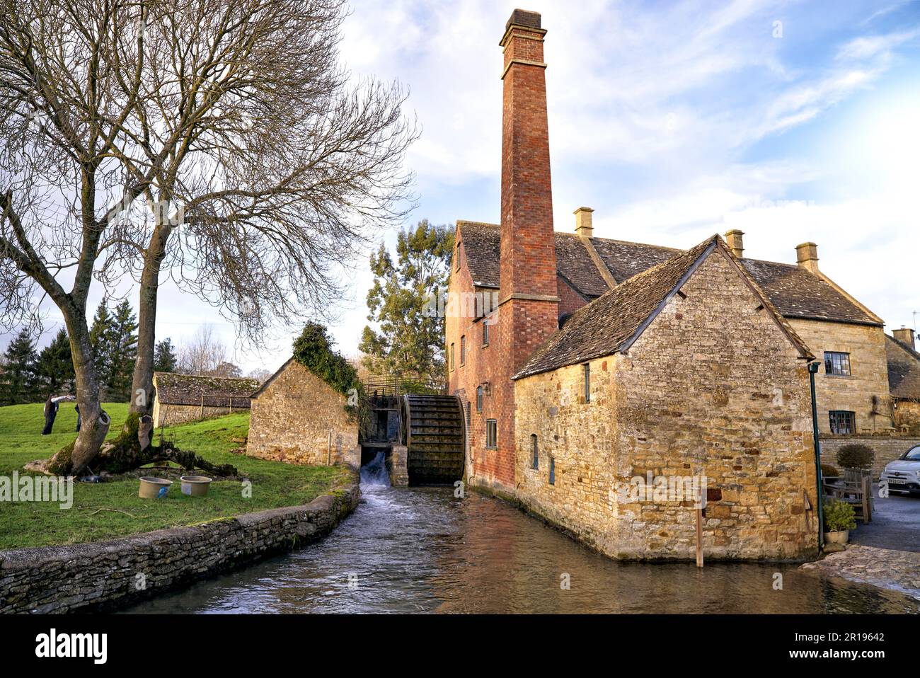 Water Mill Lower Slaughter, Corn Mill, Cotswolds, Gloucestershire, Inghilterra UK Foto Stock