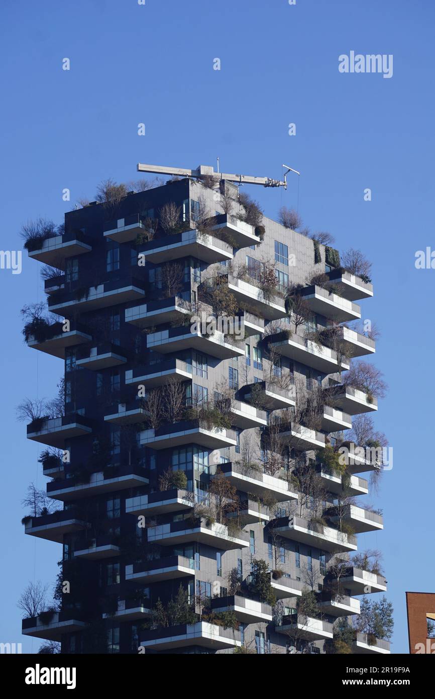 Foto dello splendido edificio residenziale della città di Milano Foto Stock