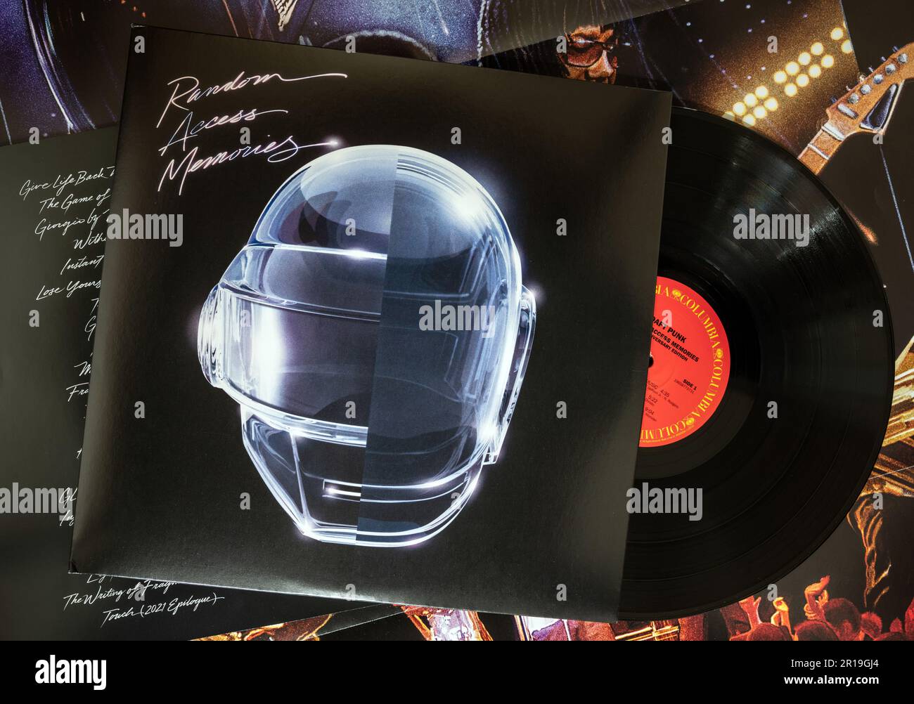 Les Sables d'Olonne, Francia - Maggio 12th 2023 - Vinyl of Daft Punk, Random Access Memories 10th ° anniversario edizione fuori Maggio 12th 2023. Foto Stock