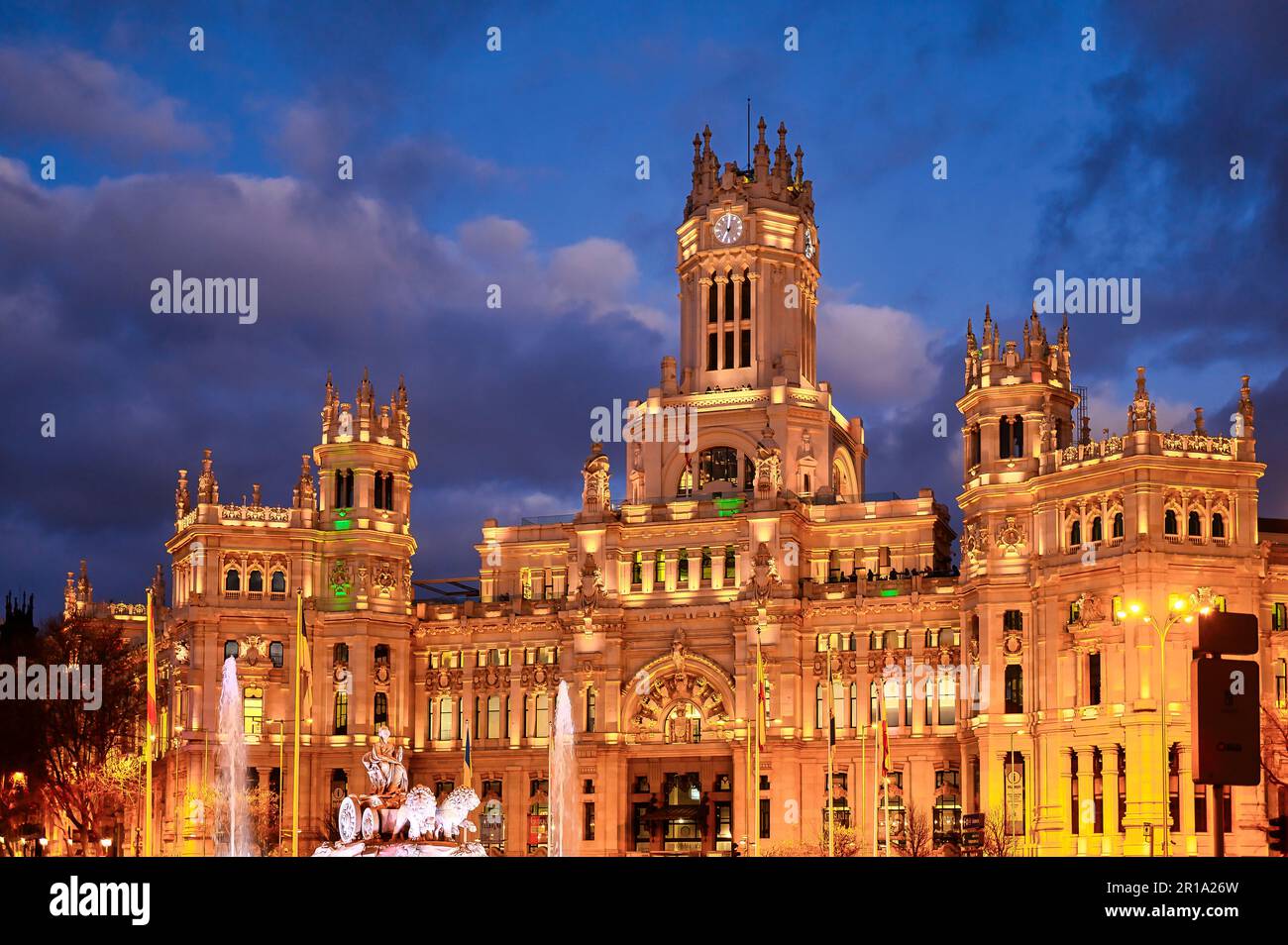 Plaza de Cibeles a Madrid, Spagna Foto Stock