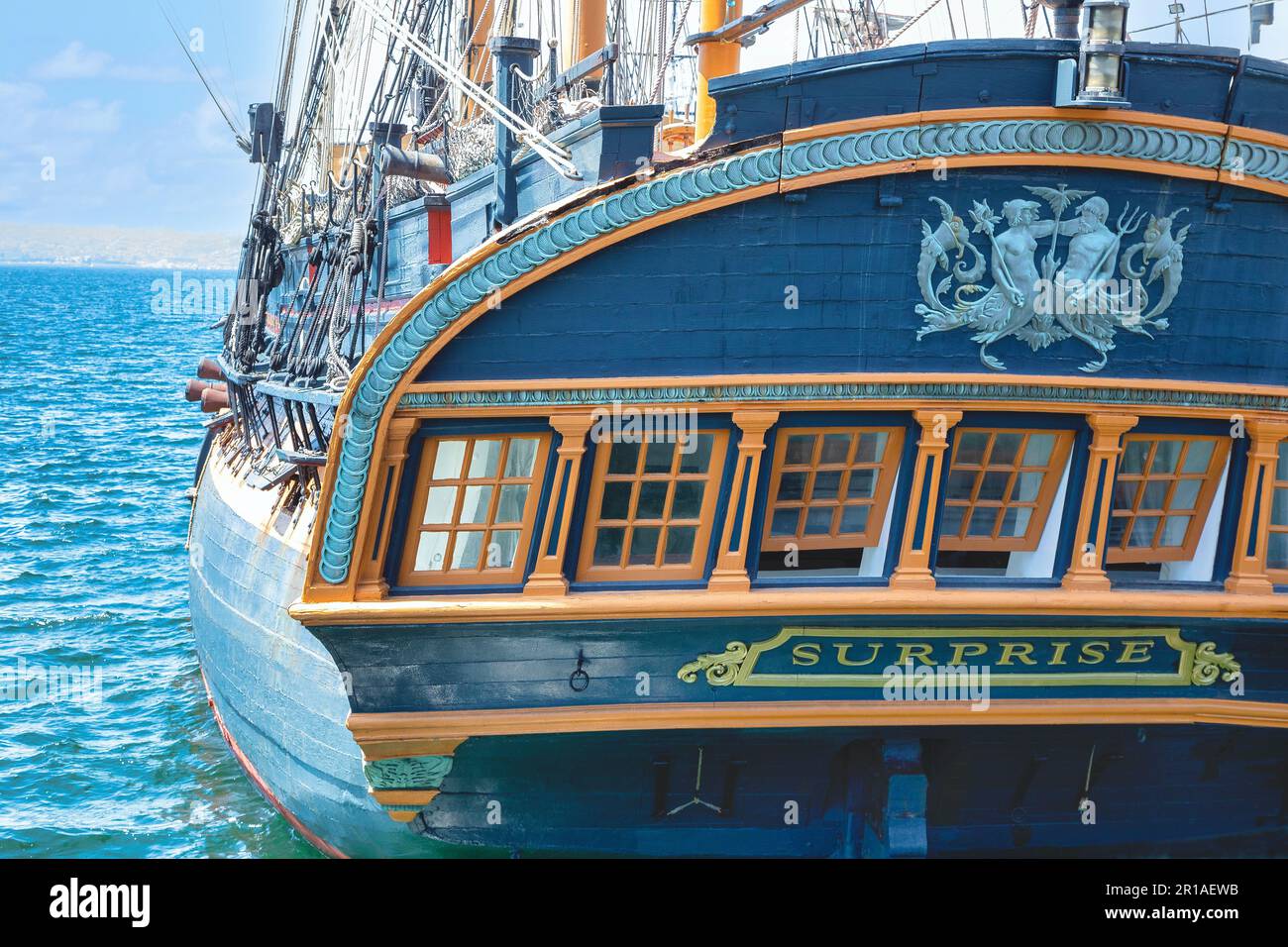 Nave a sorpresa HMS al porto di San Diego, California Foto Stock