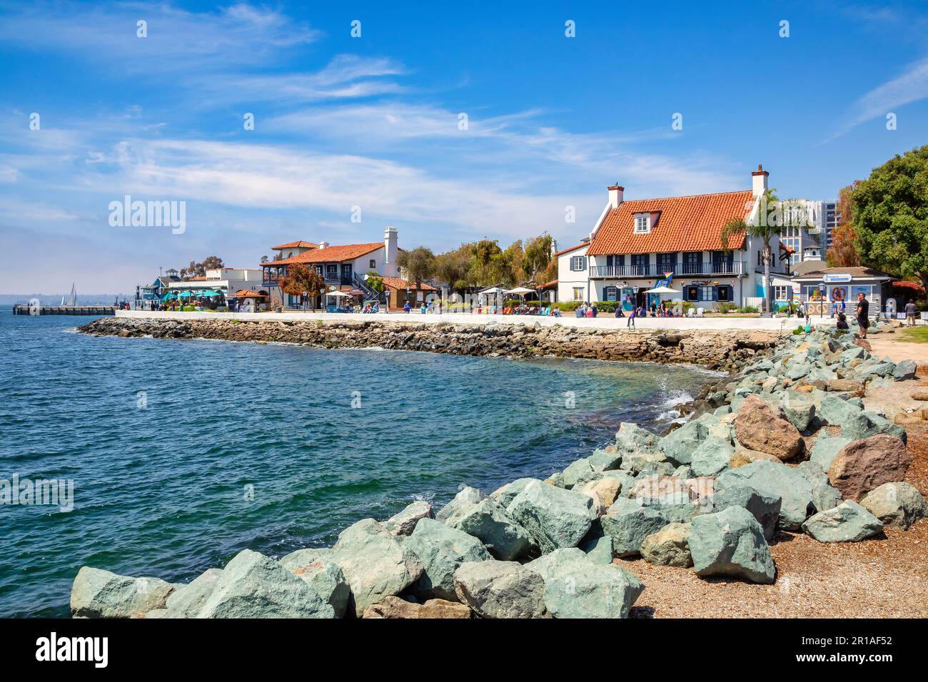 Seaport Village nel centro di San Diego, California Foto Stock
