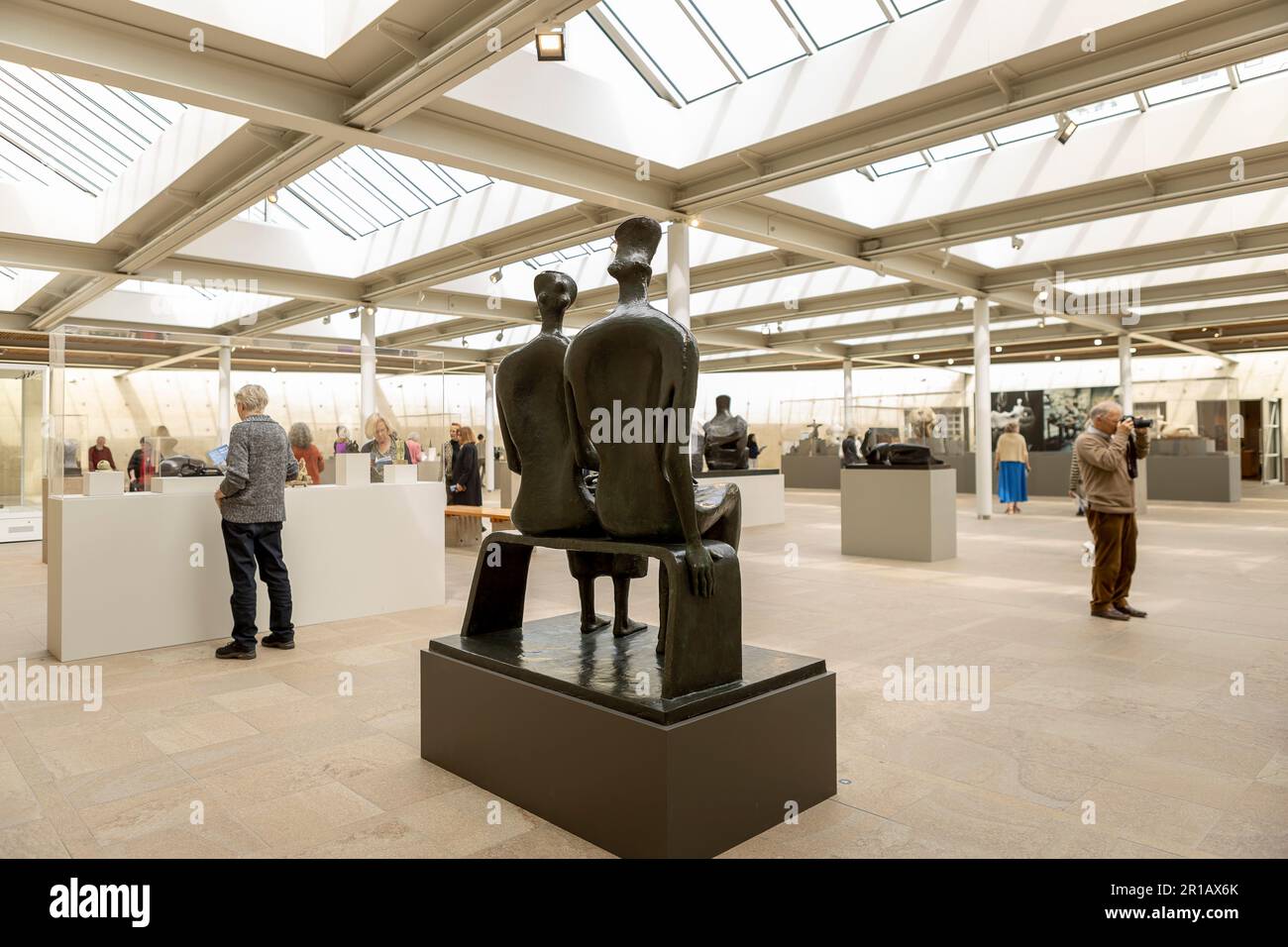 Museo 'Beelden aan Zee' [sculture in mare] nella spiaggia olandese vicino a Den Haag, Paesi Bassi Foto Stock