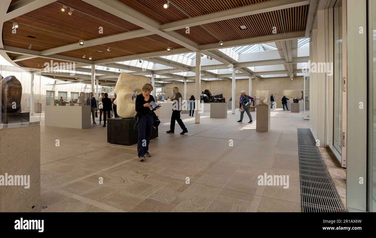 Museo 'Beelden aan Zee' [sculture in mare] nella spiaggia olandese vicino a Den Haag, Paesi Bassi Foto Stock