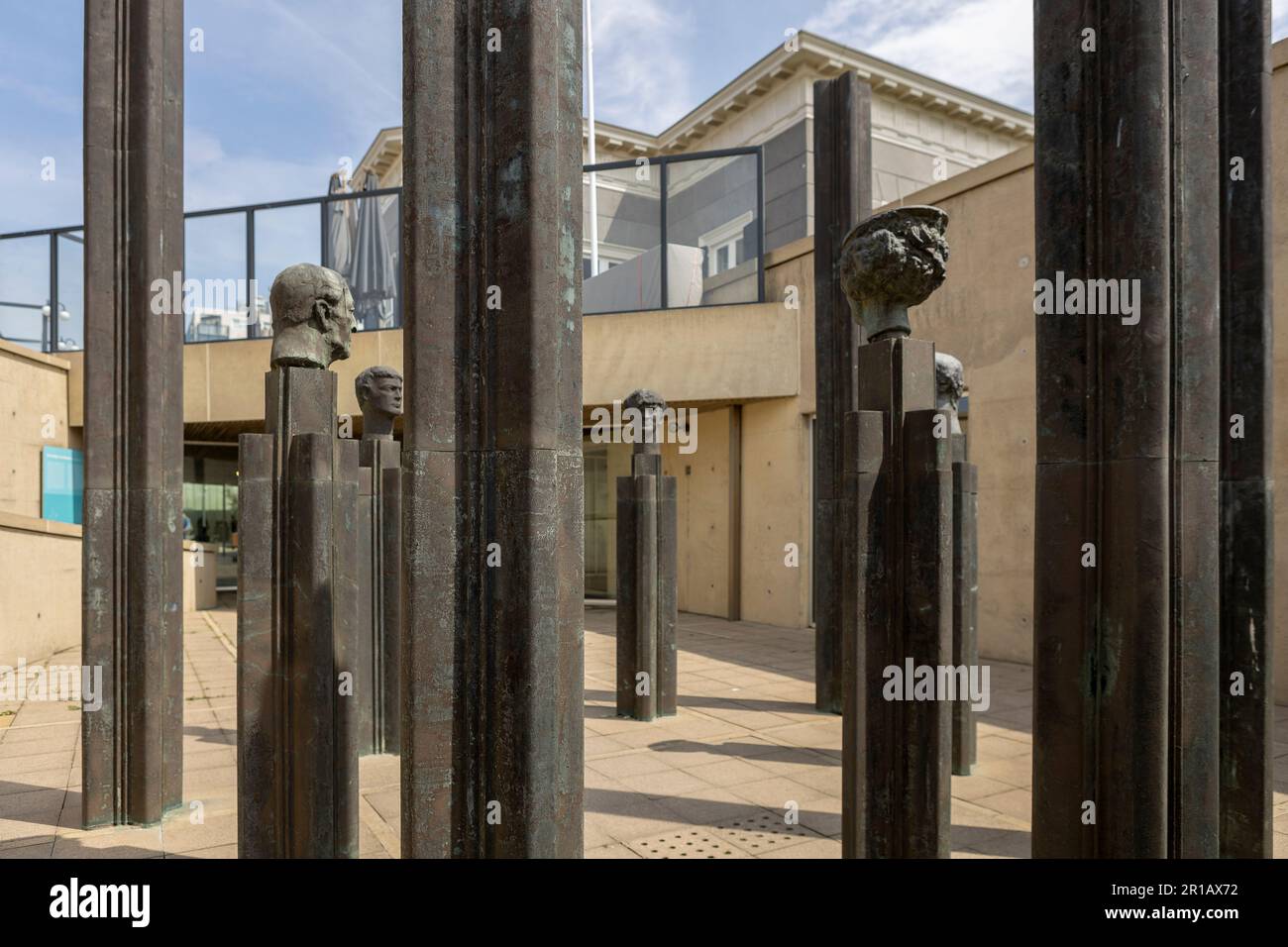 Museo 'Beelden aan Zee' [sculture in mare] nella spiaggia olandese vicino a Den Haag, Paesi Bassi Foto Stock