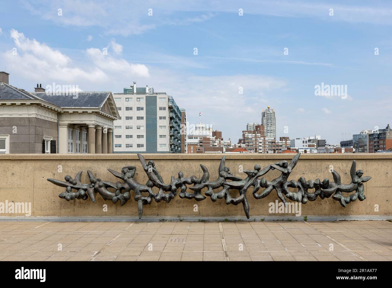 Museo 'Beelden aan Zee' [sculture in mare] nella spiaggia olandese vicino a Den Haag, Paesi Bassi Foto Stock