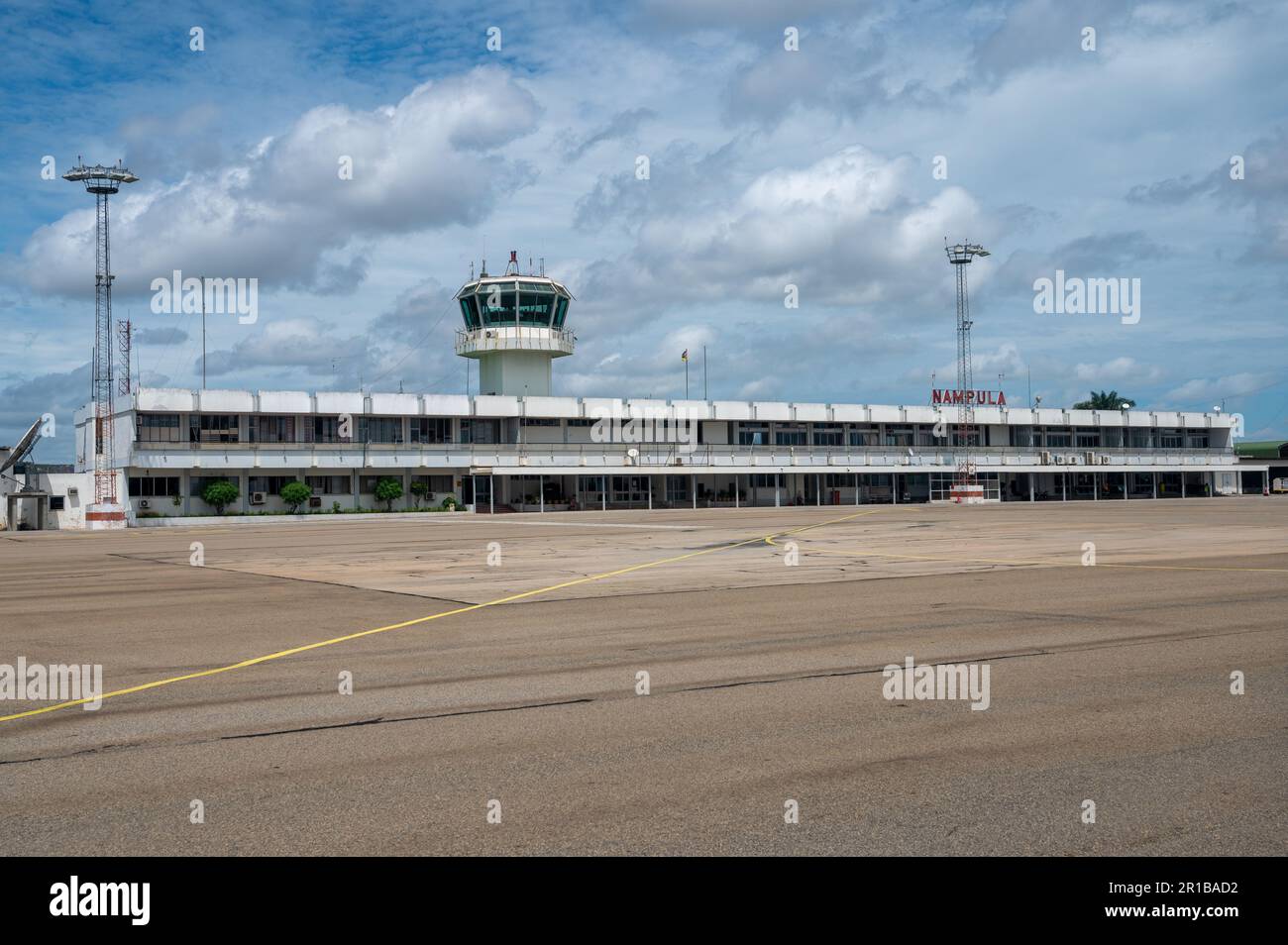Nampula, Mozambico. Terminal aeroportuale dell'Aeroporto Internazionale di Nampula (FQNP / APL) in Mozambico. Foto Stock