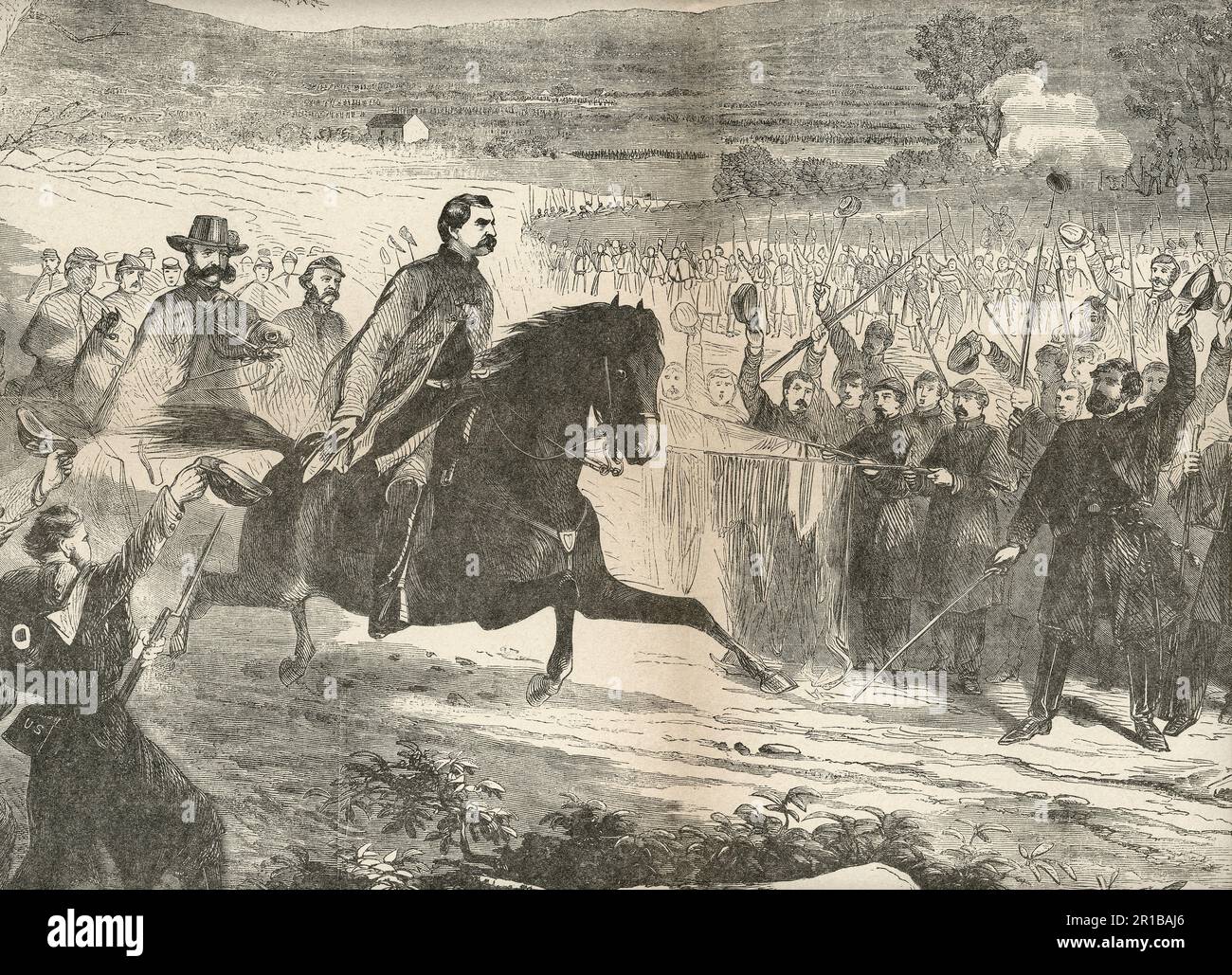 Il generale McClellan si congederà dalla sua Esercito, 10 novembre 1862 Foto Stock