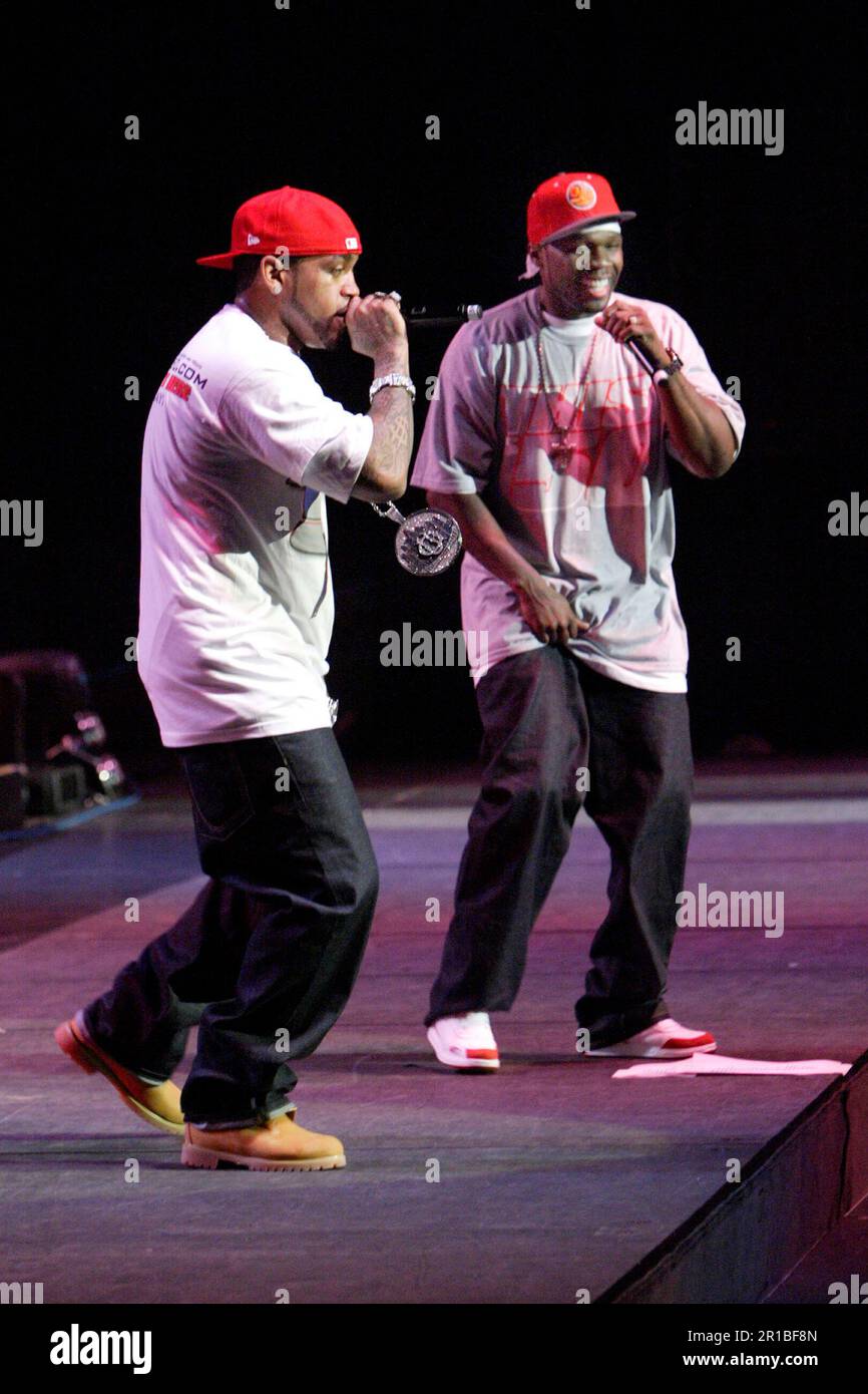 50 Cent e G Unit suonano dal vivo in concerto al Sydney Entertainment Centre. Sydney, Australia. 23.04.08. Foto Stock