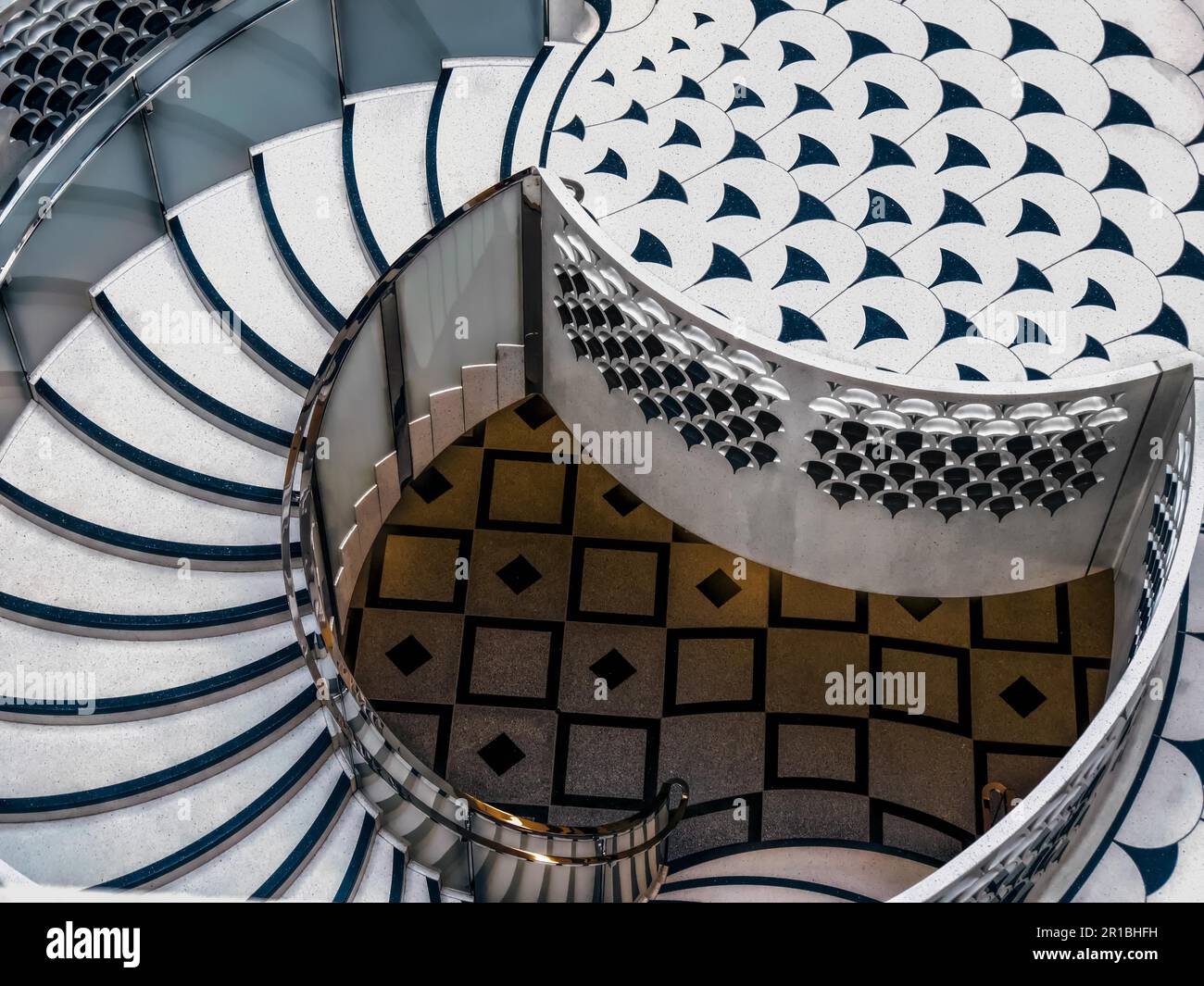 Scala a chiocciola Tate Britain a Londra Foto Stock