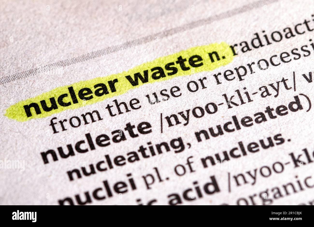 scorie nucleari Foto Stock