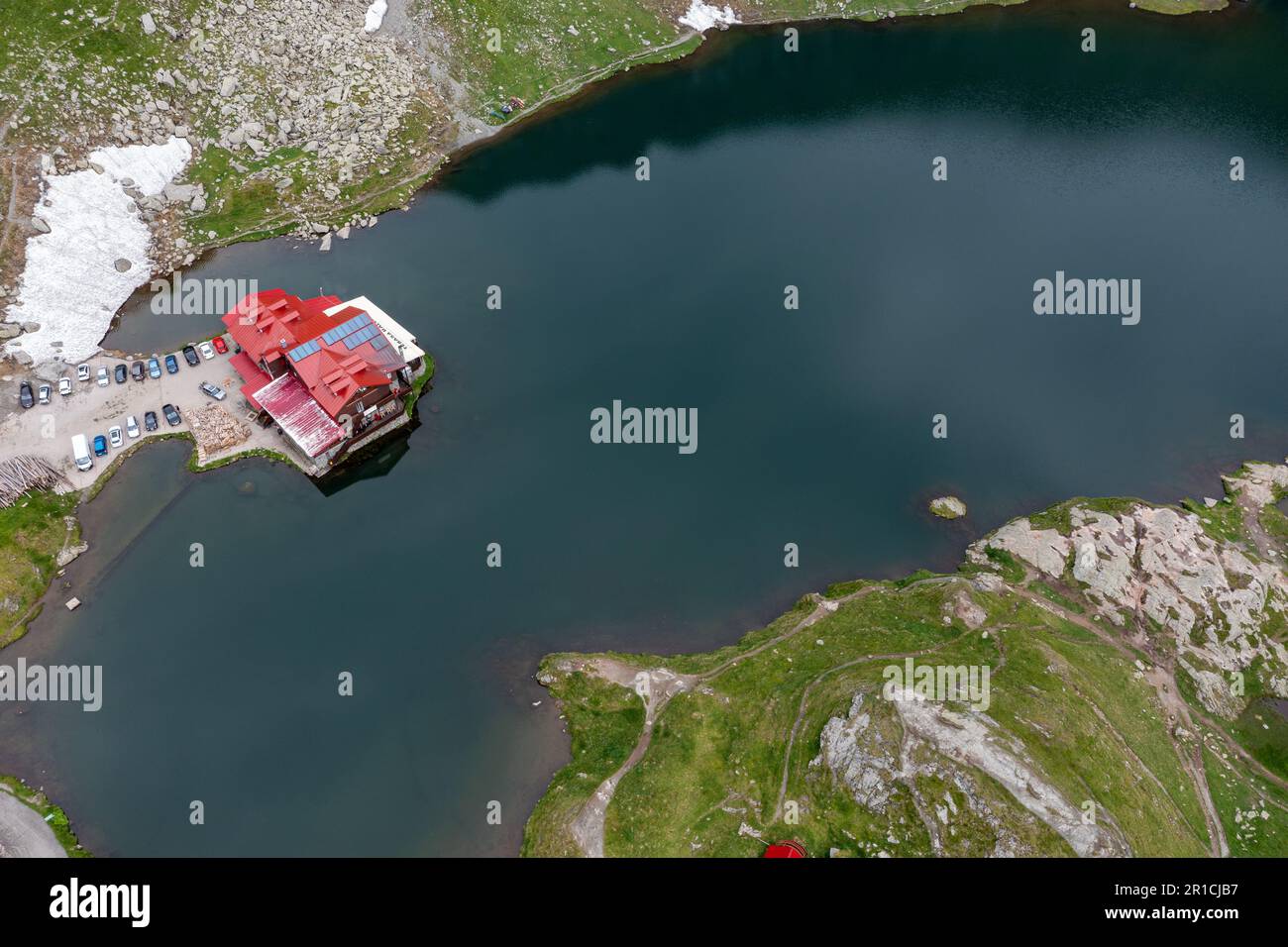 Le montagne dei carpazi con il Lago Balea Foto Stock