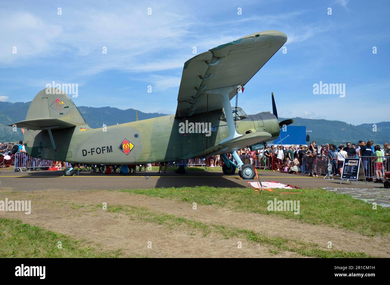 Zeltweg, Austria - 03 settembre 2022: Pubblico airshow in Stiria chiamato Airpower 22, display statico con Antonov AN-2 è un biplano multirolo STOL Foto Stock