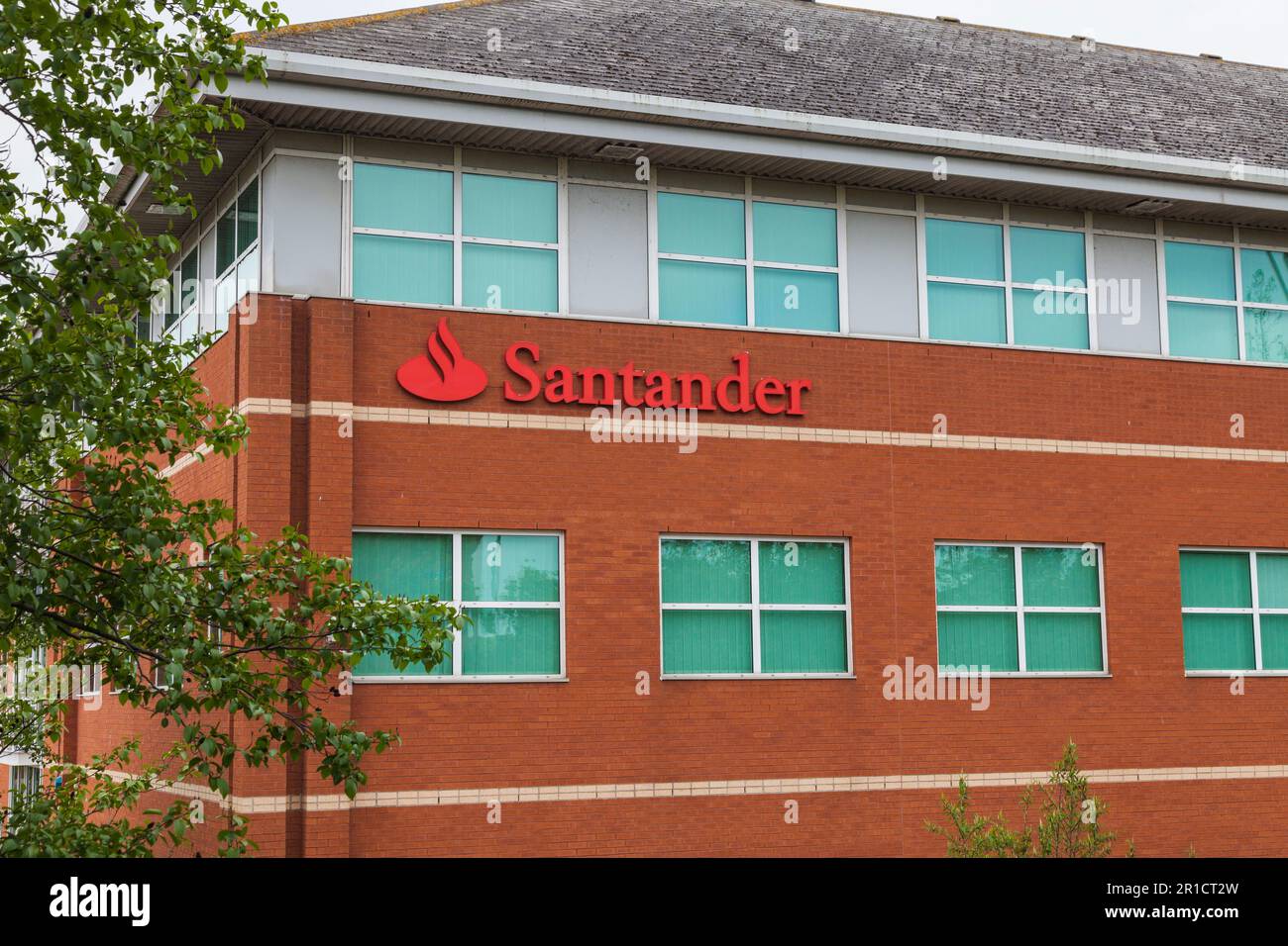 Gli uffici bancari di Santander a Thornaby, Stockton on on Tees, Inghilterra, Regno Unito Foto Stock