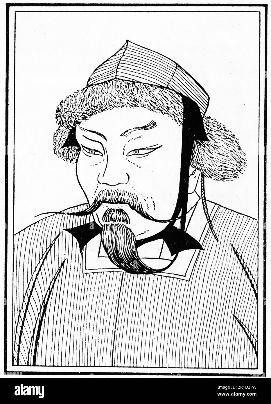 Ögedei Khan (c1186-1241). Dopo un ritratto del 14th° secolo. Ögedei Khan era il secondo imperatore khagan dell'Impero Mongolo e il terzo figlio di Genghis Khan. Foto Stock