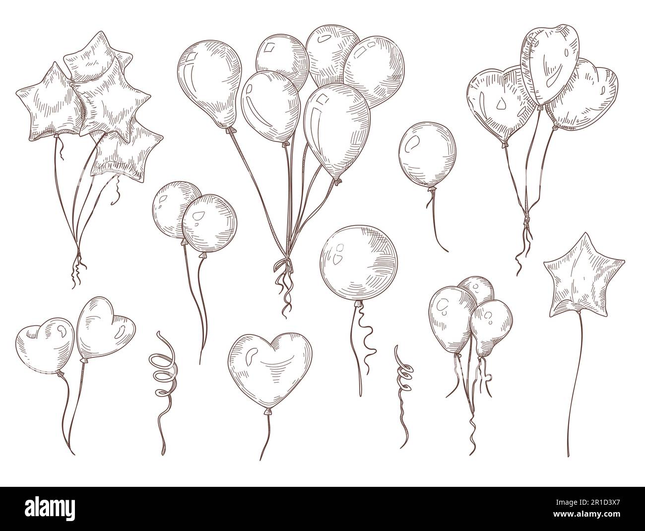 Bollature sul set di illustrazioni disegnate a mano Illustrazione Vettoriale