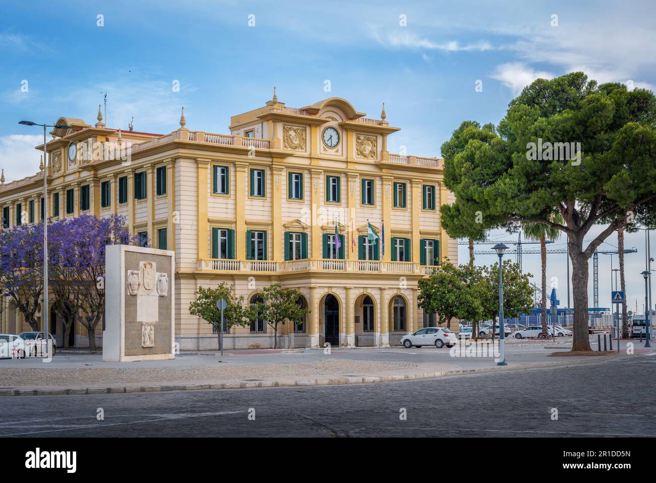 Edificio dell'autorità portuale di Malaga - Malaga, Andalusia, Spagna Foto Stock