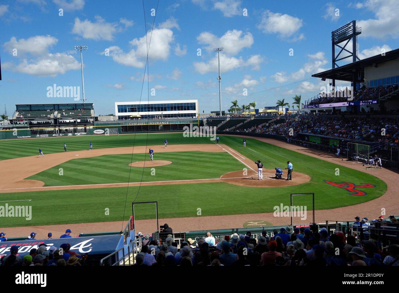 Allenamento primaverile di baseball al Cooltoday Field, venice, florida Foto Stock