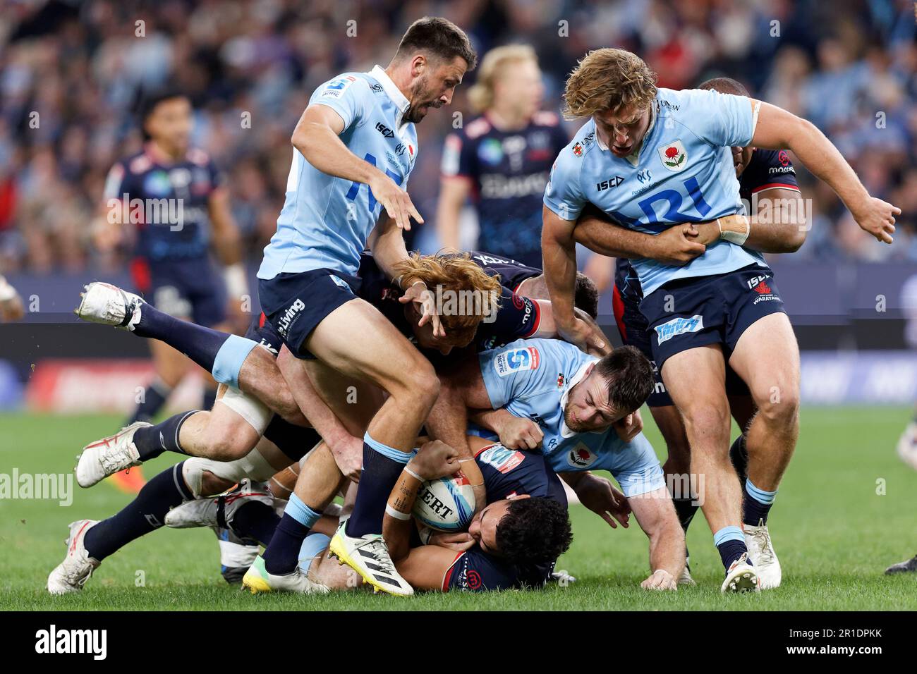 Sydney, Australia. 13th maggio, 2023. Trevor Hosea dei ribelli è combattuta durante la partita Super Rugby Pacific tra i Waratahs e i ribelli allo stadio Allianz il 13 maggio 2023 a Sydney, Australia Credit: IOIO IMAGES/Alamy Live News Foto Stock