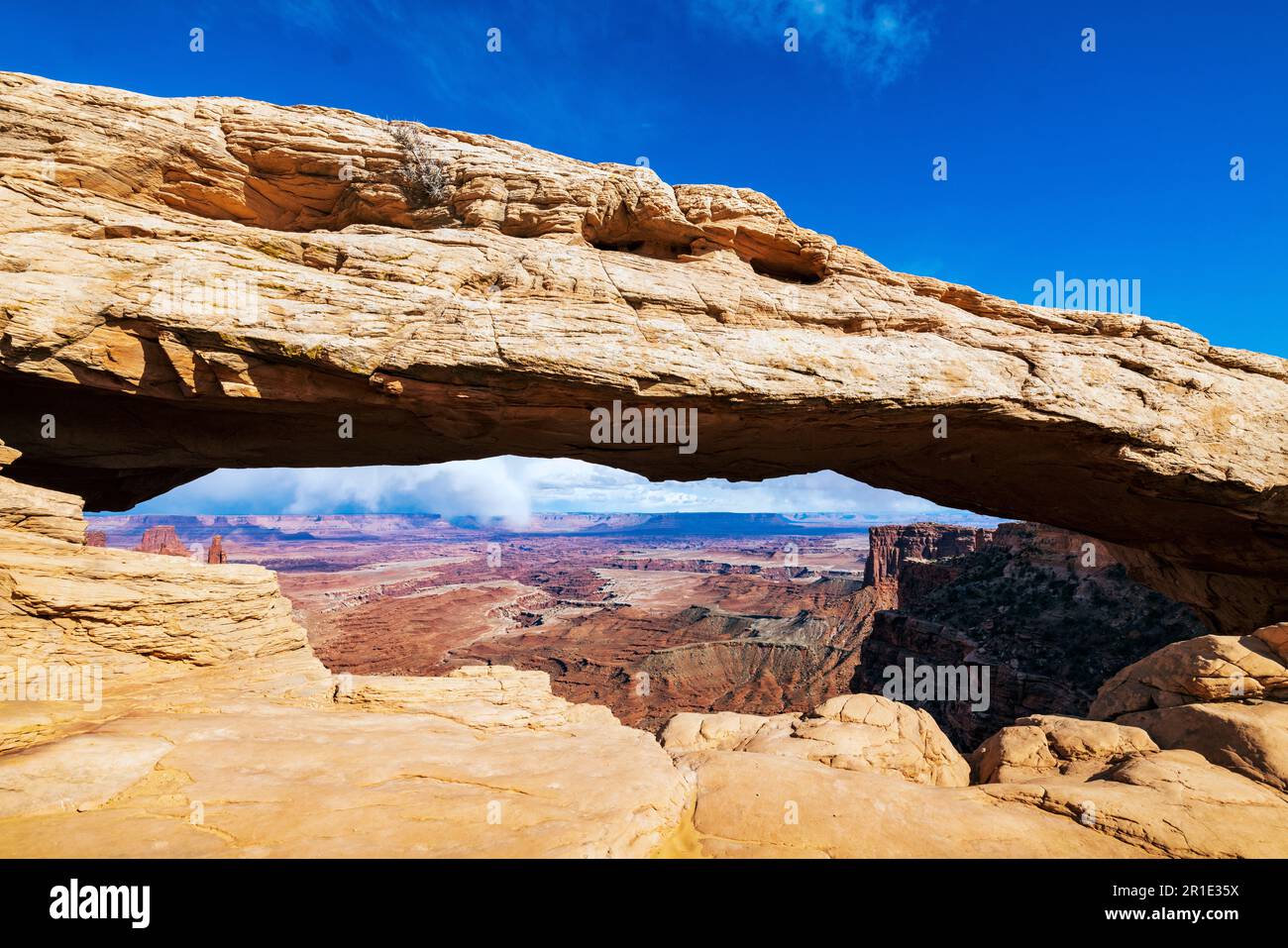 Mesa Arch; Island in the Sky; Canyonlands National Park; Utah; USA Foto Stock