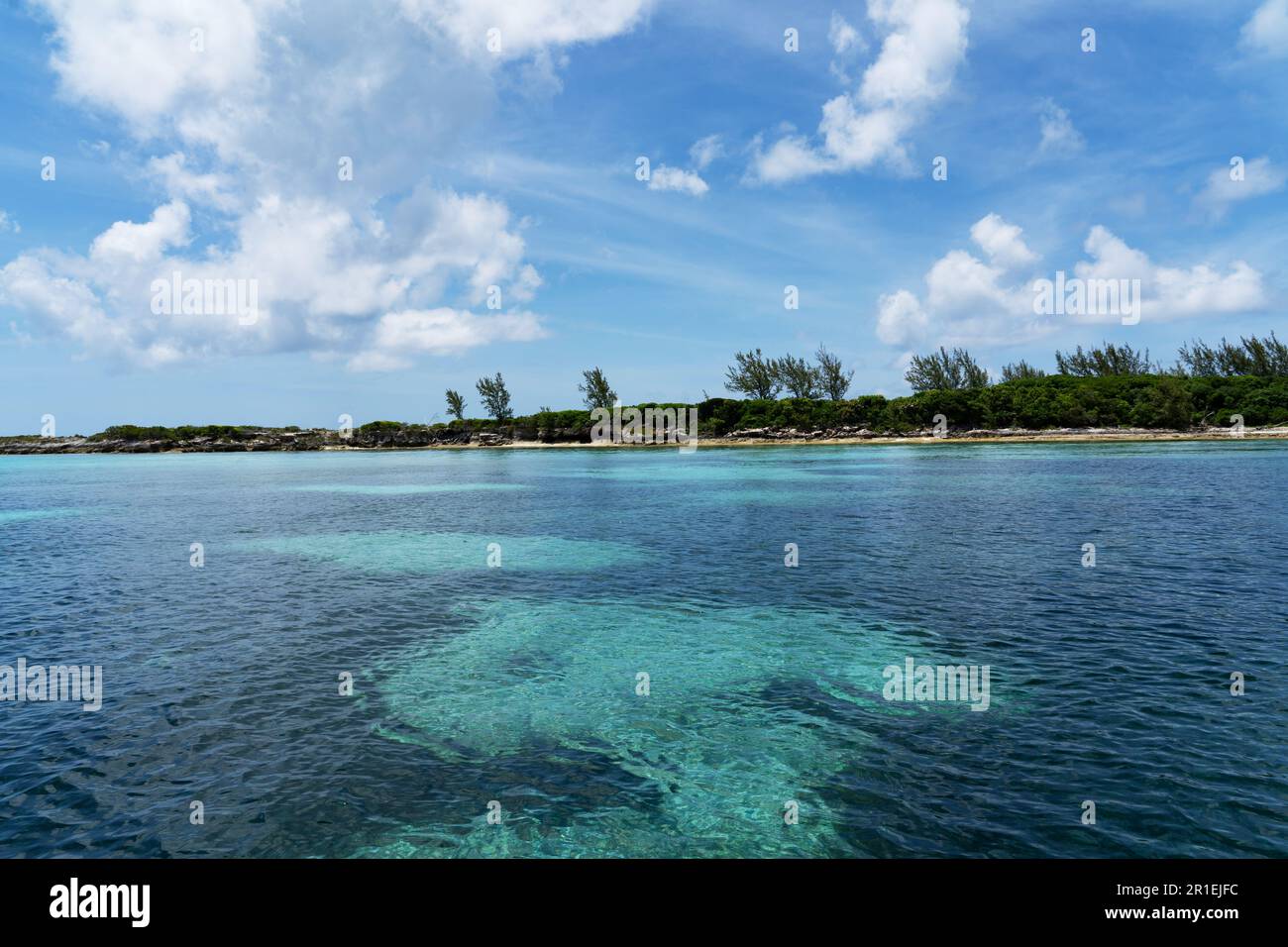 Green Cay, uno dei cays delle Bahamas Foto Stock