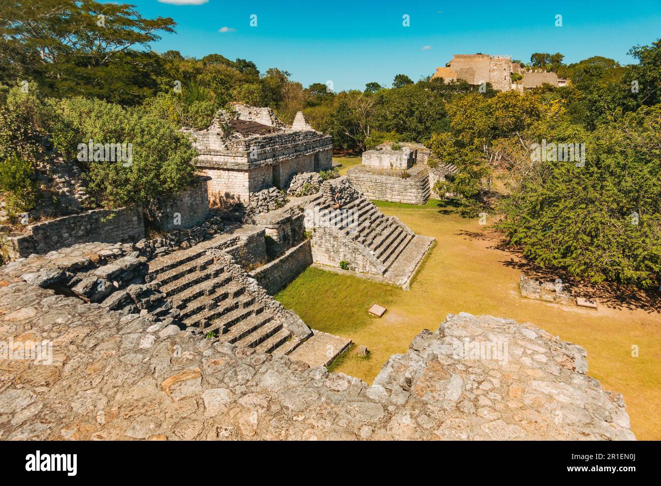 Il sito archeologico di Ekʼ Balam a Yucatan, Messico. Una sede di un regno maya dal periodo preclassico fino al periodo postclassico. Foto Stock